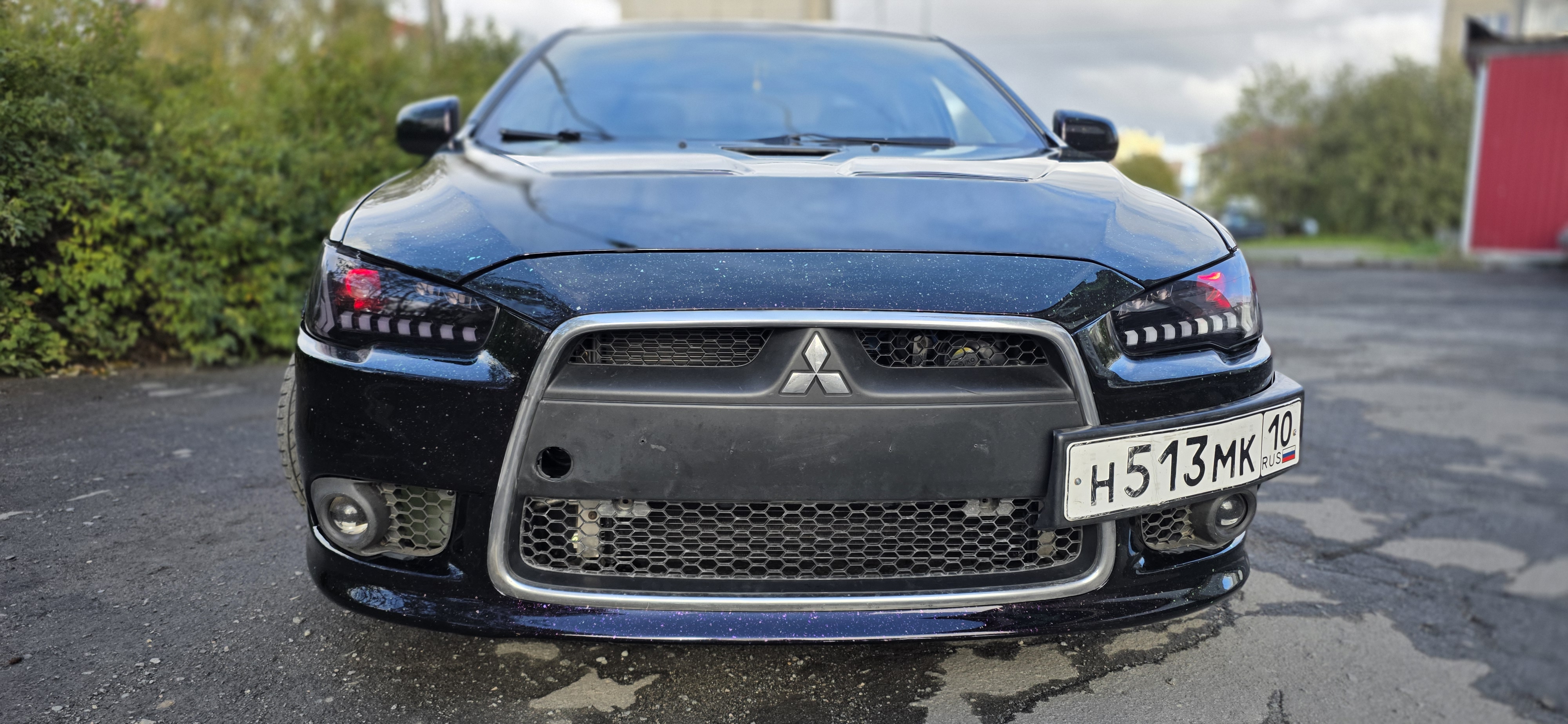 Mitsubishi Lancer 10 — оклейка защитной полиуретановой плёнкой CARLAS, - работа 7