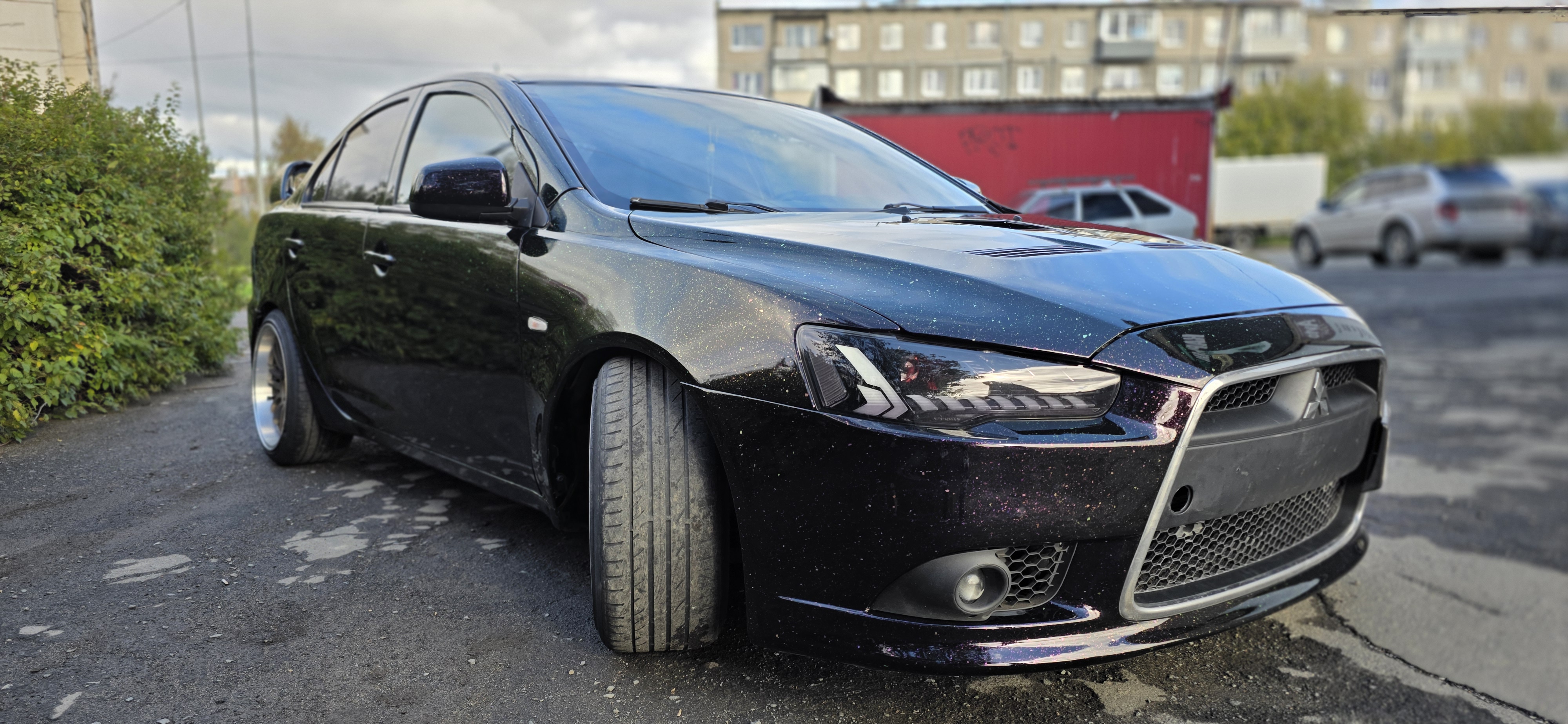 Mitsubishi Lancer 10 — оклейка защитной полиуретановой плёнкой CARLAS,