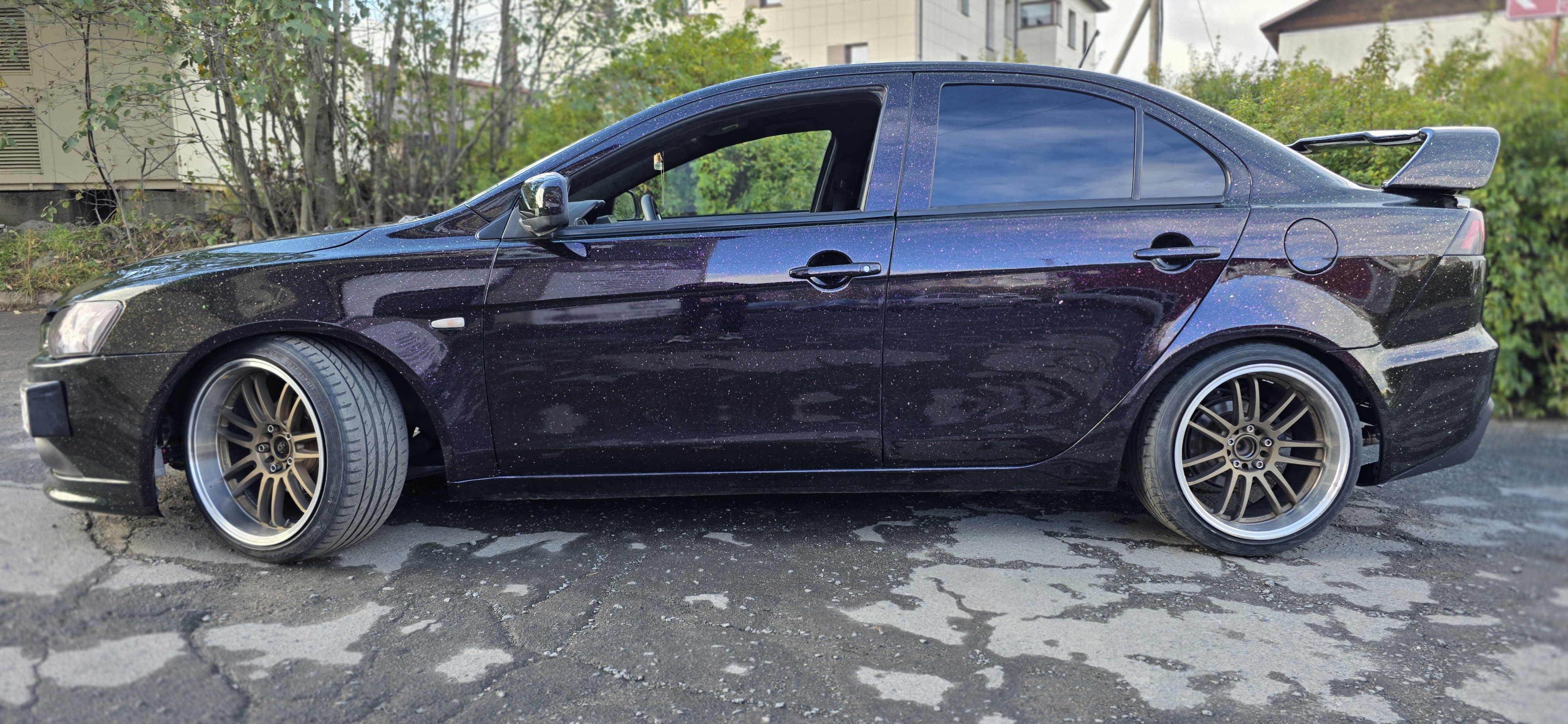 Mitsubishi Lancer 10 — оклейка защитной полиуретановой плёнкой CARLAS, - работа 9