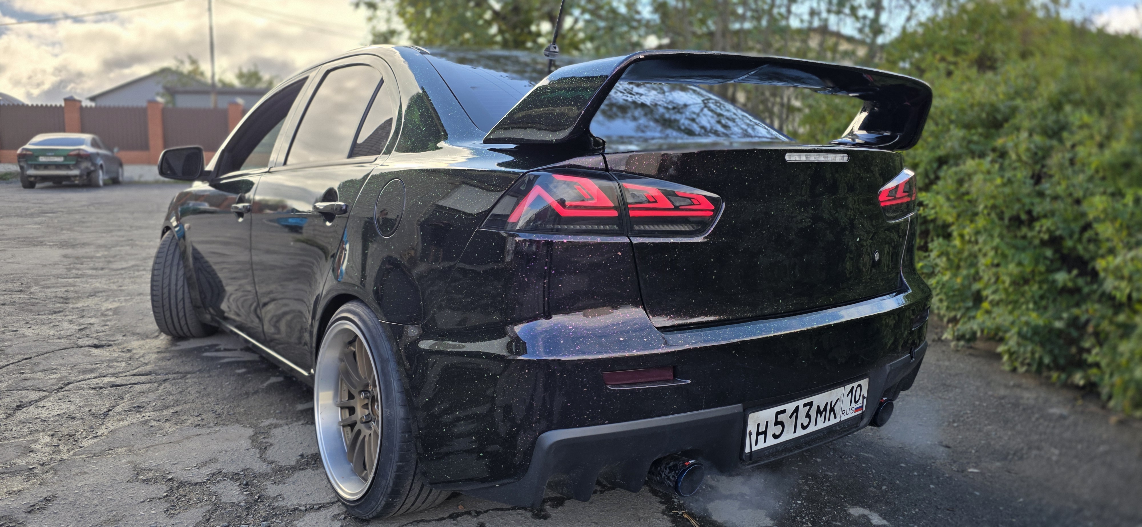 Mitsubishi Lancer 10 — оклейка защитной полиуретановой плёнкой CARLAS, - работа 10