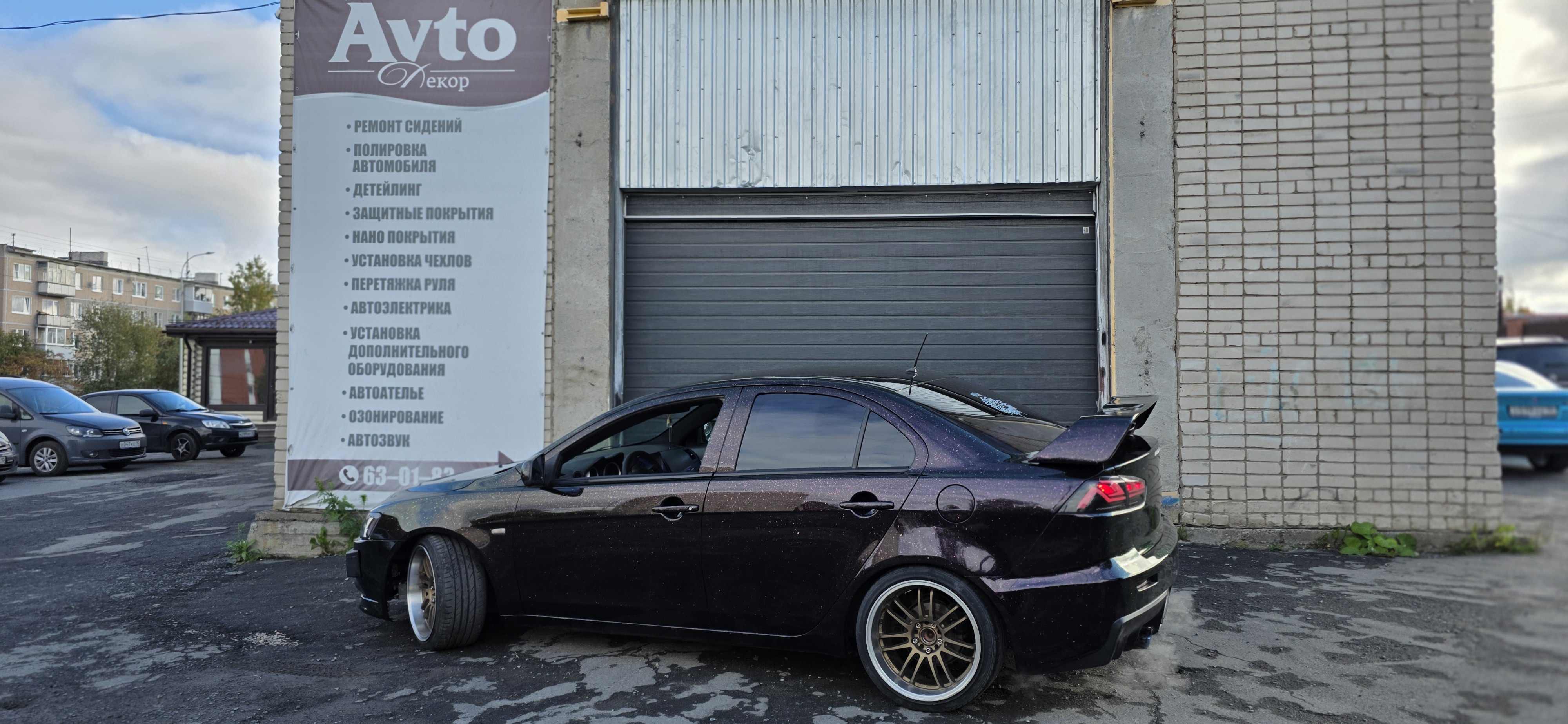 Mitsubishi Lancer 10 — оклейка защитной полиуретановой плёнкой CARLAS, - работа 11