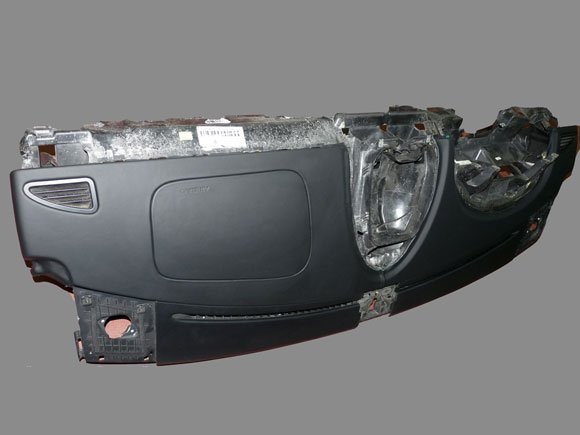 Перетяжка торпедо кожей - работа 6