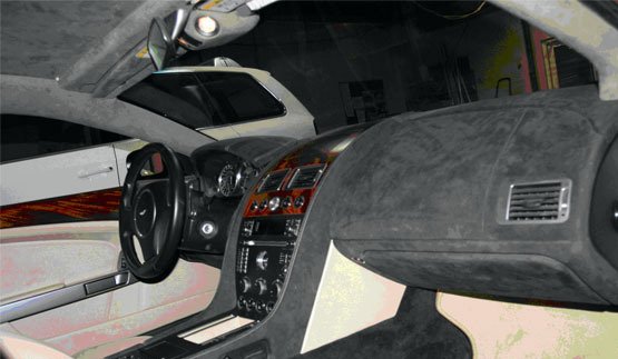 Перетяжка торпедо кожей - работа 12