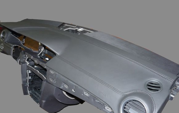 Перетяжка торпедо кожей - работа 53